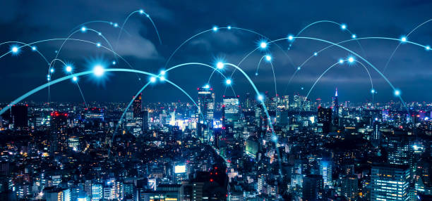 istock Smart city and communication network concept. 5G. LPWA (Low Power Wide Area). Wireless communication. 1168106401