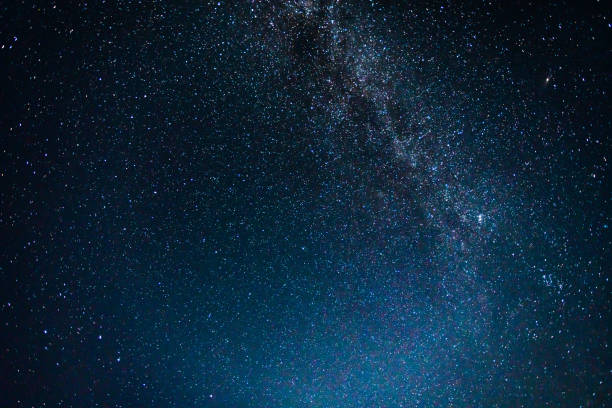 cielo notturno con stelle e universo della via lattea - star star shape sky night foto e immagini stock