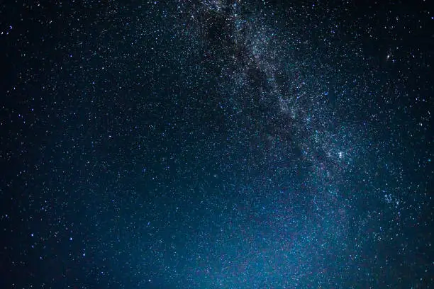 Photo of Night Sky with Stars and Milky Way Universe