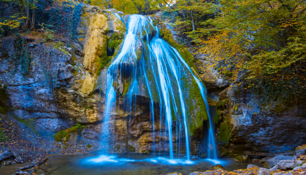 istock closeup waterfall rushing from a rock, Jur-Jur, Crimea, Ukraine 1168108647