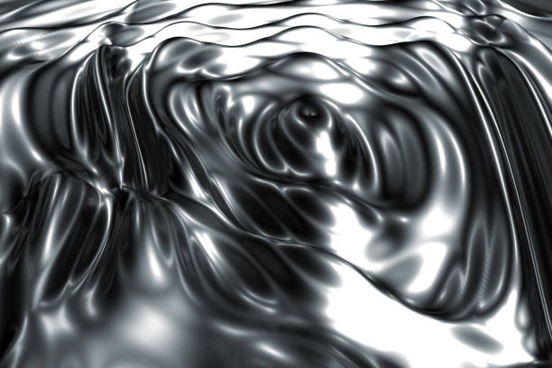 istock Liquid metal mercury silver ripple abstract background 1168109540