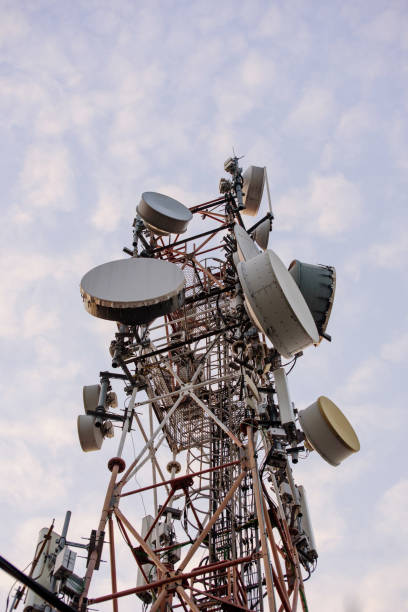 istock Telecommunication tower against the blue sky 1168110798