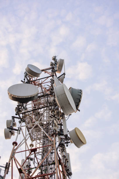 istock Telecommunication tower against the blue sky 1168110834