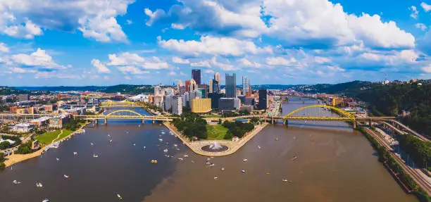 Photo of Pittsburgh downtown aerial view