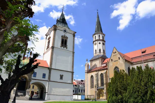 St.James church and Bell Tower in Levoca, Slovakia