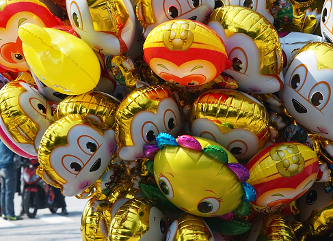 Sun Wukong ,baloon , street , Tet holiday