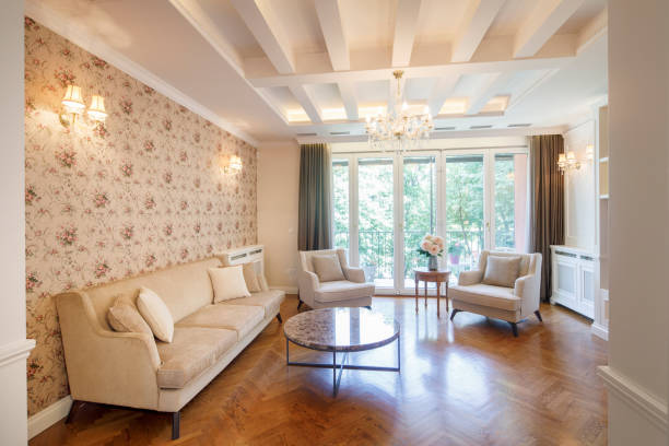 istock Decorated modern living room 1168119569