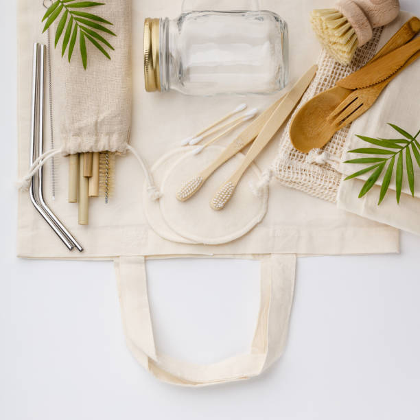 istock Zero waste, Recycling, Sustainable lifestyle concept, flat lay 1168120803