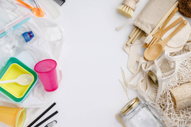 istock Zero waste, Recycling, Sustainable lifestyle concept, flat lay 1168120813