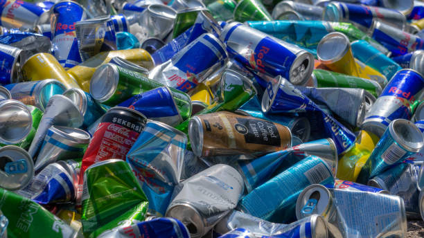 istock Tin Cans in Garbage, waiting for recycle 1168124742