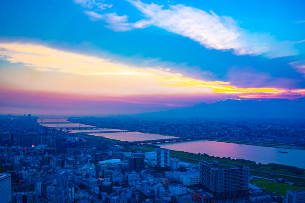 istock Night city at Osaka in Japan 1168125725