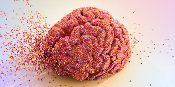 istock Multi-Coloured Toy Bricks Moving To Form Model Of Human Brain 1168127375
