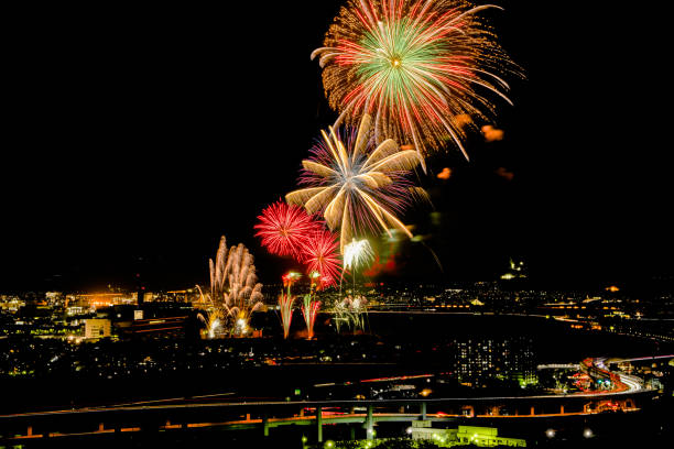 istock Fireworks over Kyoto at night 1168131272