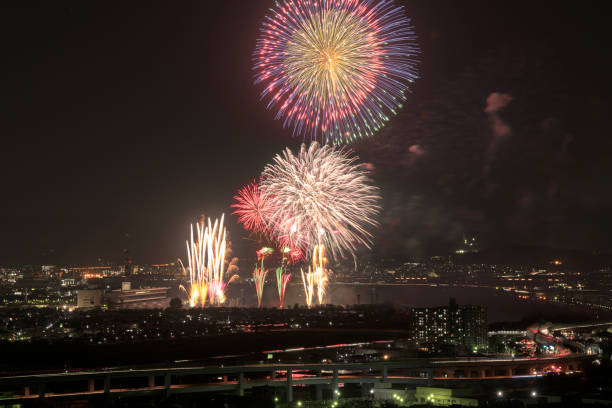 istock Fireworks over Kyoto at night 1168131285