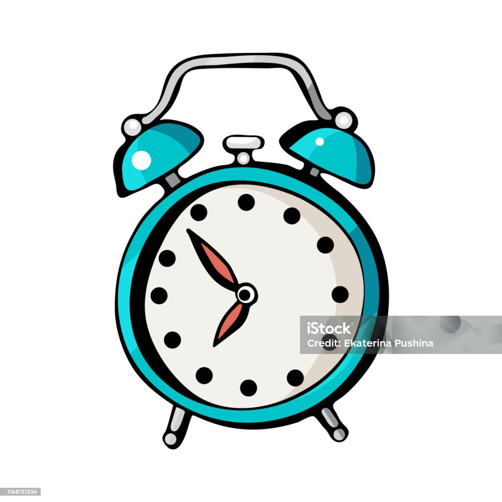 Alarm Clock Vector Drawing Isolated On White Background Cartoon Doodle Of  Cute Colorful Illustrations Funny Works Of Art Handdrawn Sketch Logo Design  Symbol Emblem Sticker Stock Illustration - Download Image Now - iStock