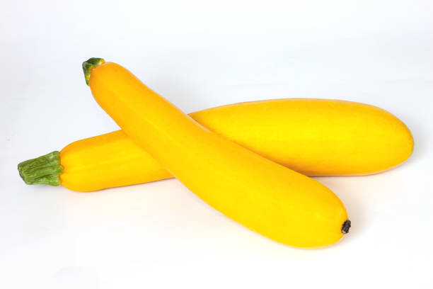 istock Yellow zucchini isolated on white background. 1168133397