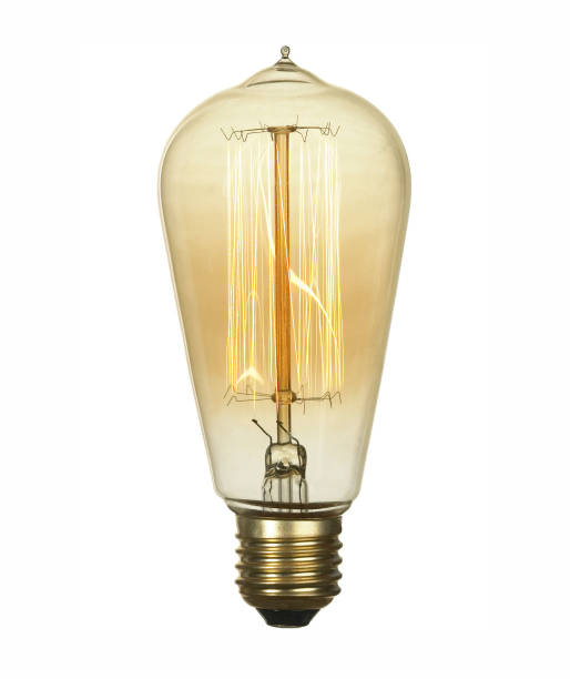 istock Elongated shape vintage Edison lamp isolated on white background. 1168133458