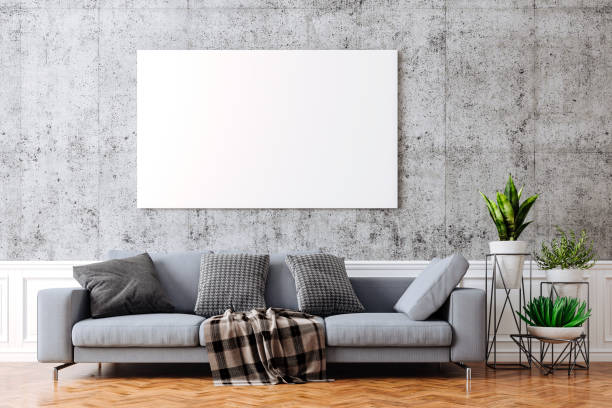 istock 3d beautiful interior with couch and home plant 1168138790