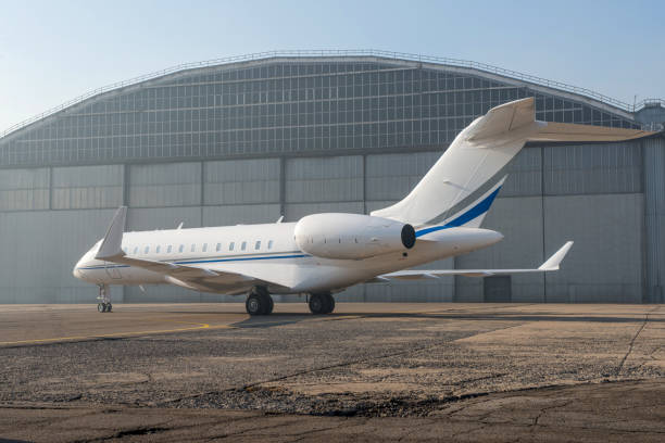 istock Business jet plane on the ground. 1168140402