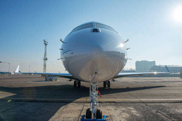 istock Business jet plane on the ground. 1168140865