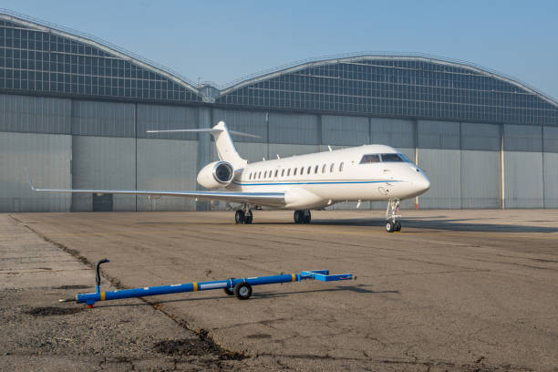 istock Business jet plane on the ground. 1168142475