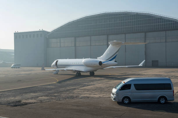 istock Business jet plane on the ground. 1168143586