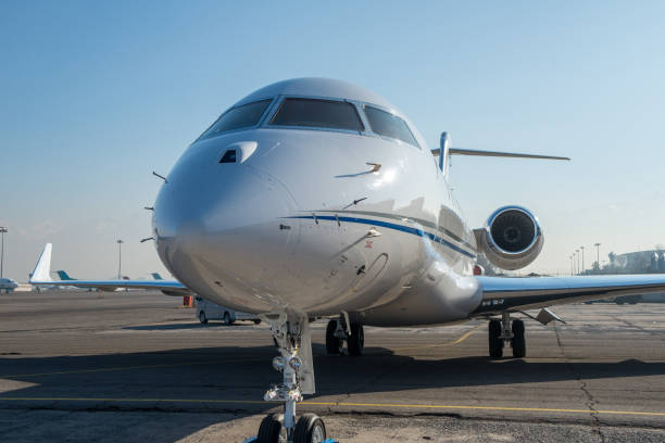 istock Business jet plane on the ground. 1168143597