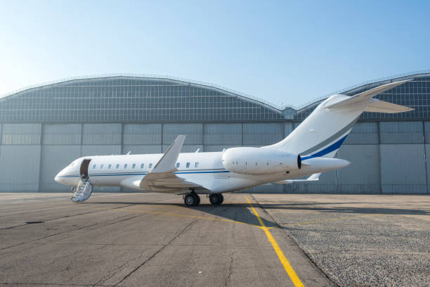 istock Business jet plane on the ground. 1168148046