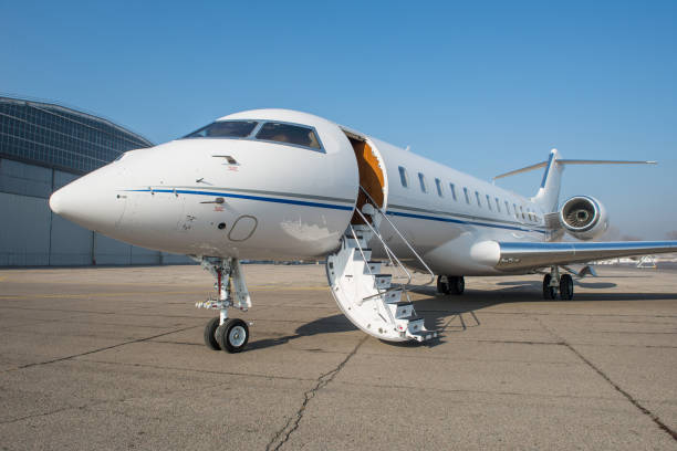 istock Business jet plane on the ground. 1168148701