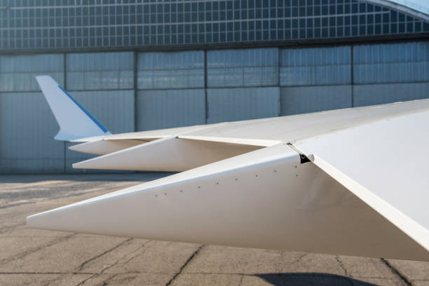 istock Wing of business jet airplane. 1168148744