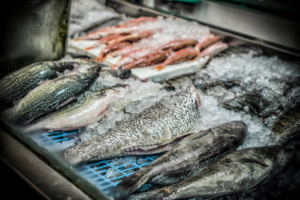 istock Assorted Fish on a Market Stall 1168148851
