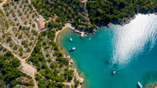 istock aerial view, beach and coast, croatia lagoon 1168148894