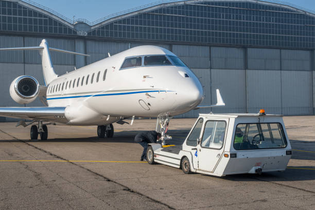 istock Business jet plane on the ground. 1168148902