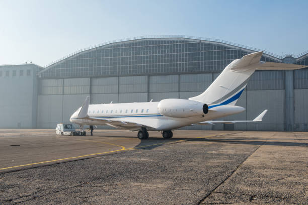 istock Business jet plane on the ground. 1168149155