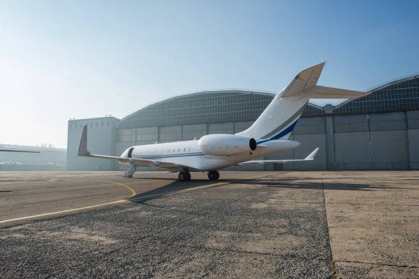 istock Business jet plane on the ground. 1168149169