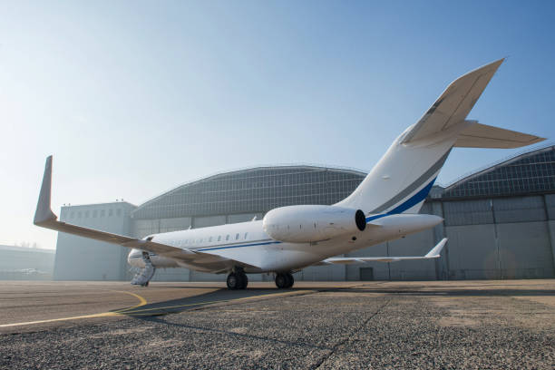 istock Business jet plane on the ground. 1168149183