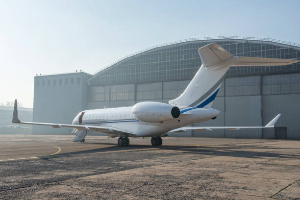 istock Business jet plane on the ground. 1168151088
