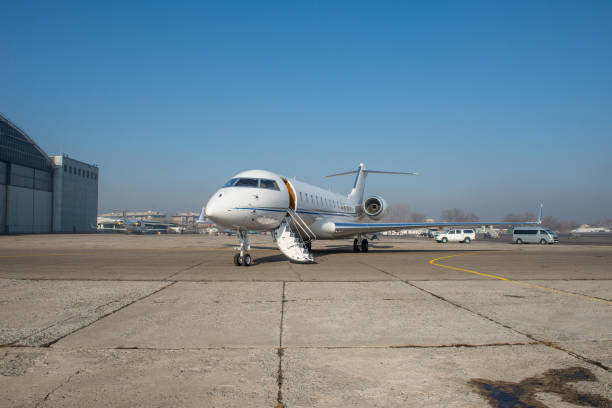 istock Business jet plane on the ground. 1168152398
