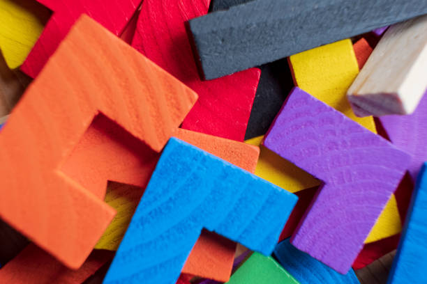 istock Wooden Puzzle, Geometric Shapes, Toy Blocks, Logical Game 1168155232