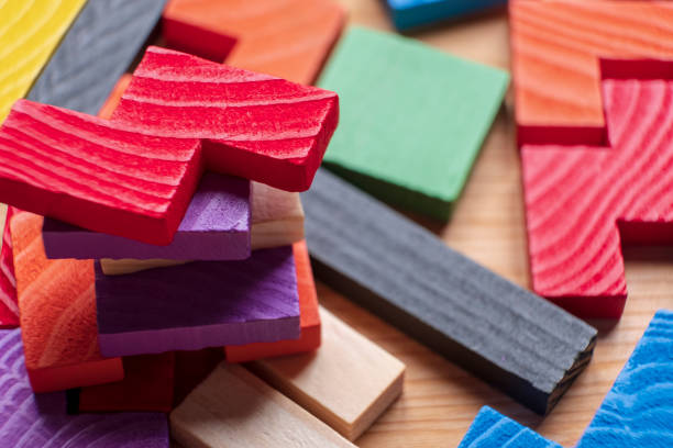 istock Wooden Puzzle, Geometric Shapes, Toy Blocks, Logical Game 1168155994