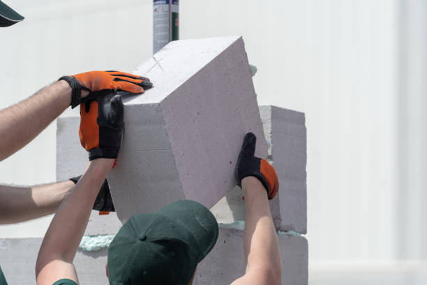 istock Process of construction house from the gas silicate block 1168157423
