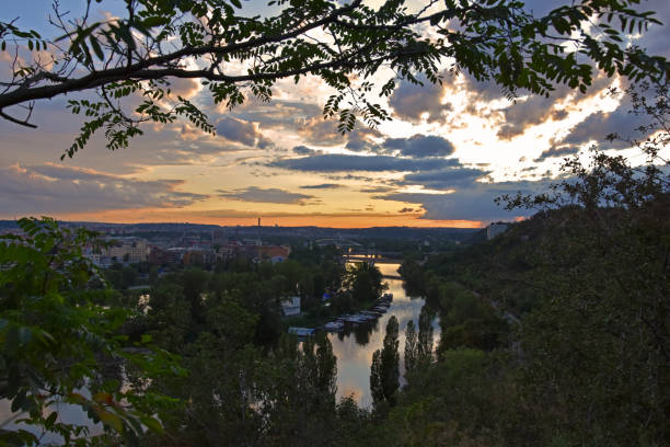 istock Sunset clouds in Prague stock images 1168158653