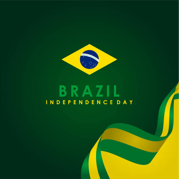 brasilien unabhängigkeitstag vektor design vorlage - independence stock-grafiken, -clipart, -cartoons und -symbole
