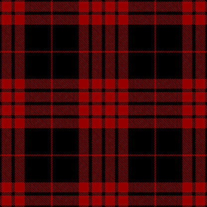 Red And Black Scottish Tartan Plaid Textile Pattern