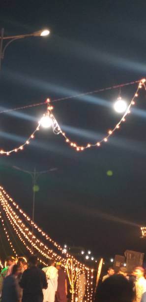 istock Outdoor lights and celebration.. background light texture 1168172946