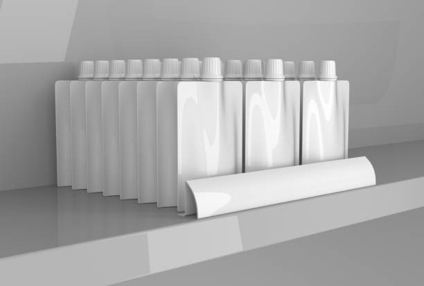istock Screw cap pouch on the shelf. 1168173165