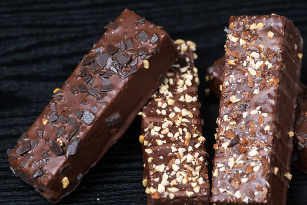 istock chocolate wafers with nuts and chocolate crumbs 1168175481