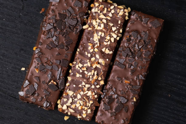 istock chocolate wafers with nuts and chocolate crumbs 1168175501