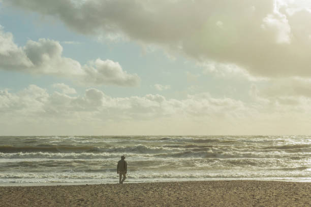 istock Beach walk on the windy sea North Sea 1168177122