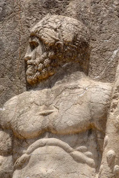 Portrait of Heracles in Arsameia ancientcity, Adiyaman, Turkey